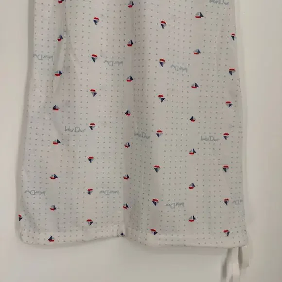 Baby Dior Paris New York Vintage Sailboat Polka Dot Cinch Sleep Dress - Picture 2 of 7